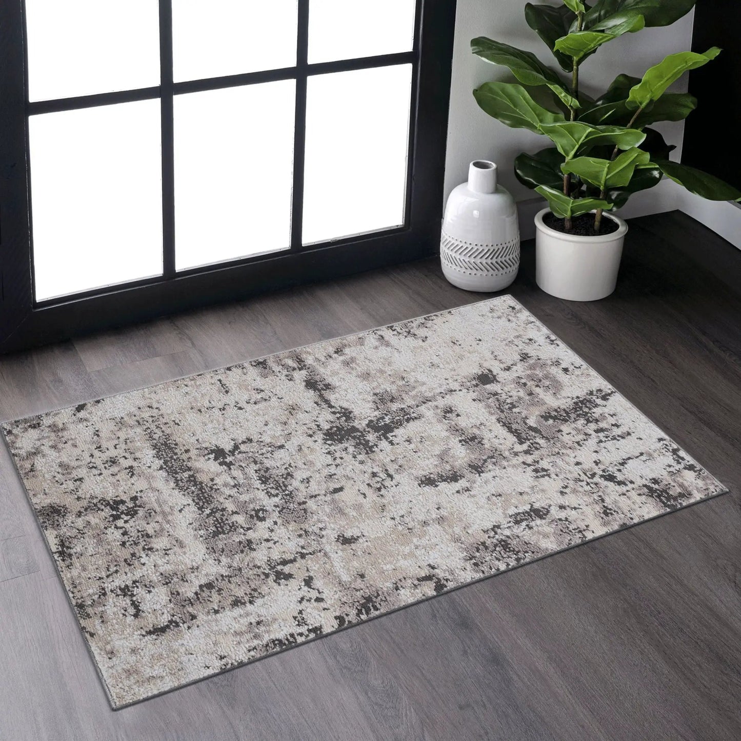 Payas Abstract Area Rug With Neutral Palette