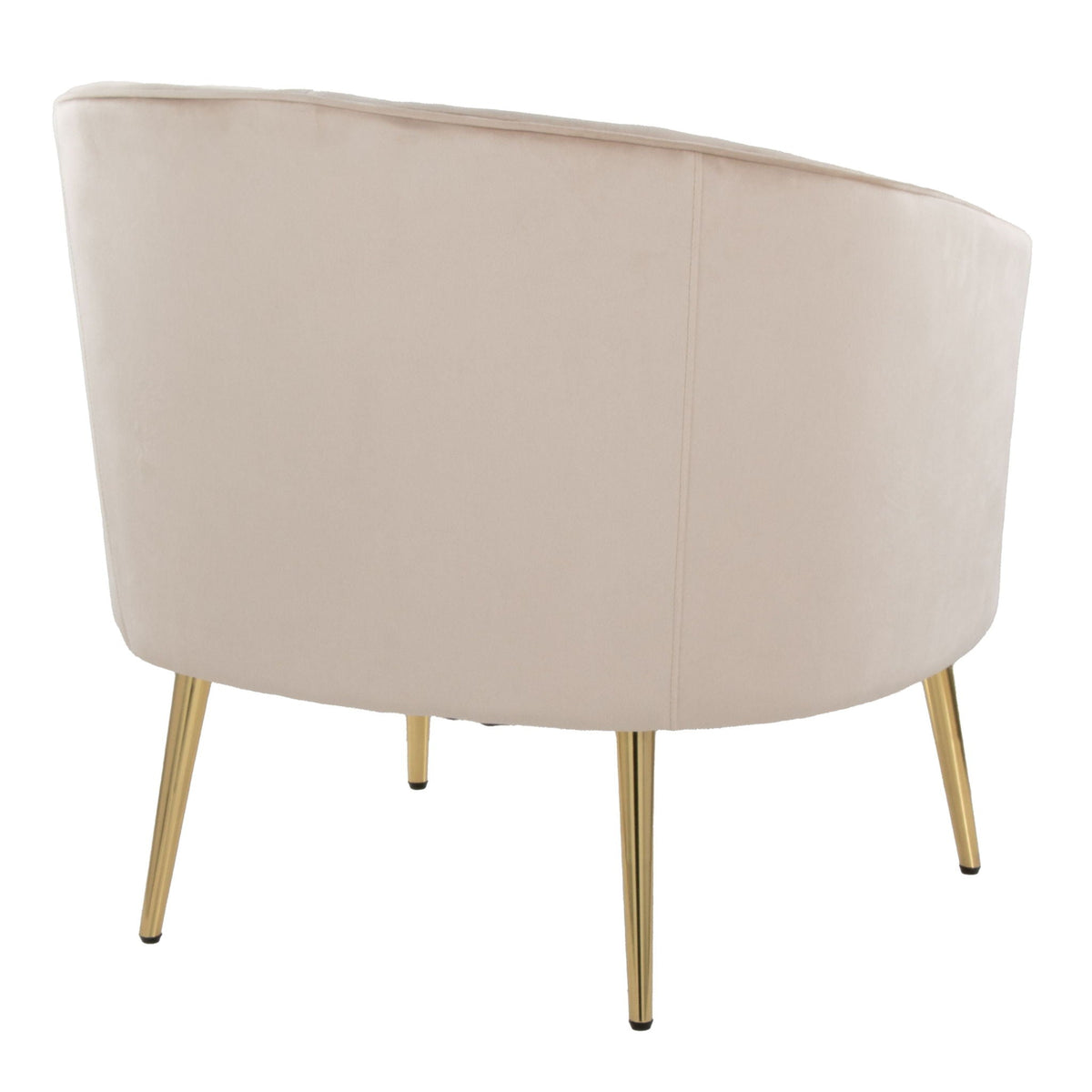 Contemporary Glam Accent Chair beige velvet with tufted upholstery gold legs HouseOfZazla on Tampa Home & Garden Store