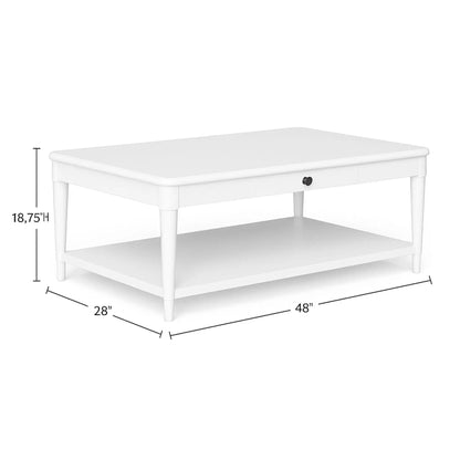 Cocktail Table with Two Drawers and Casters