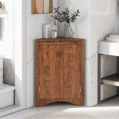 Triangle bathroom storage cabinet brown wood linen cabinet HouseOfZazla on Tampa Home & Garden Store