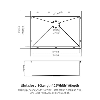 Modern Drop In Kitchen Sink 16 Gauge Steel