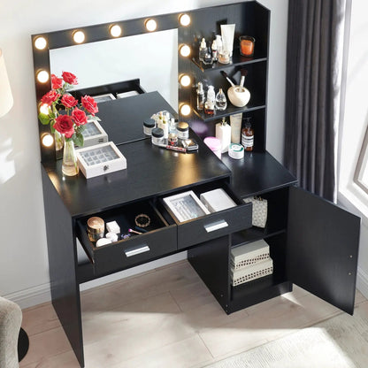 Vanity Desk With Mirror and Lights Dressing Table