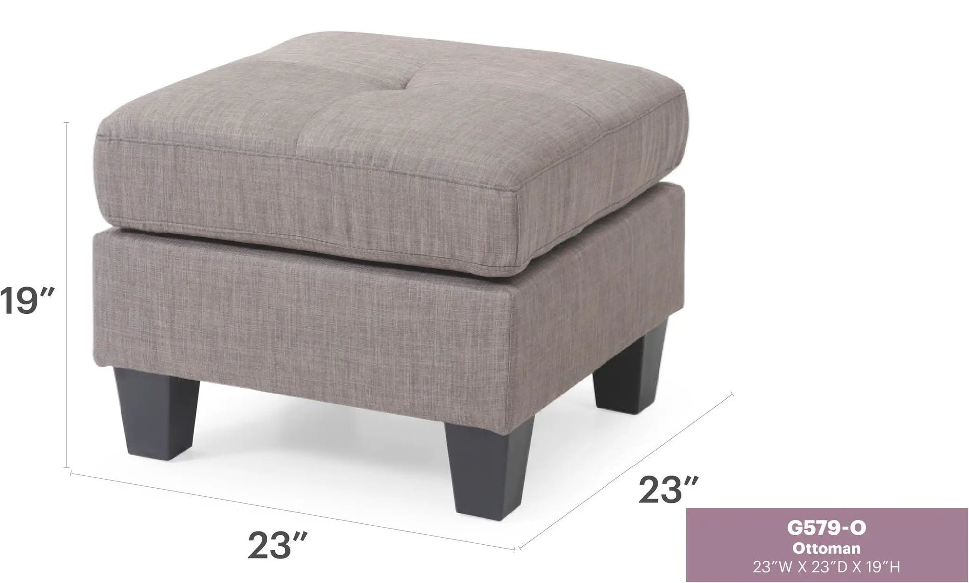 Casual Ottoman for Stylish Spaces taupe fabric with padded top by Unique Piece Furniture on Tampa Home & Garden Store