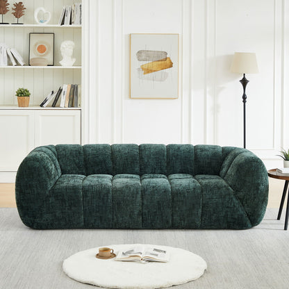 Modern Piano Key Backrest Sofa With Upholstery