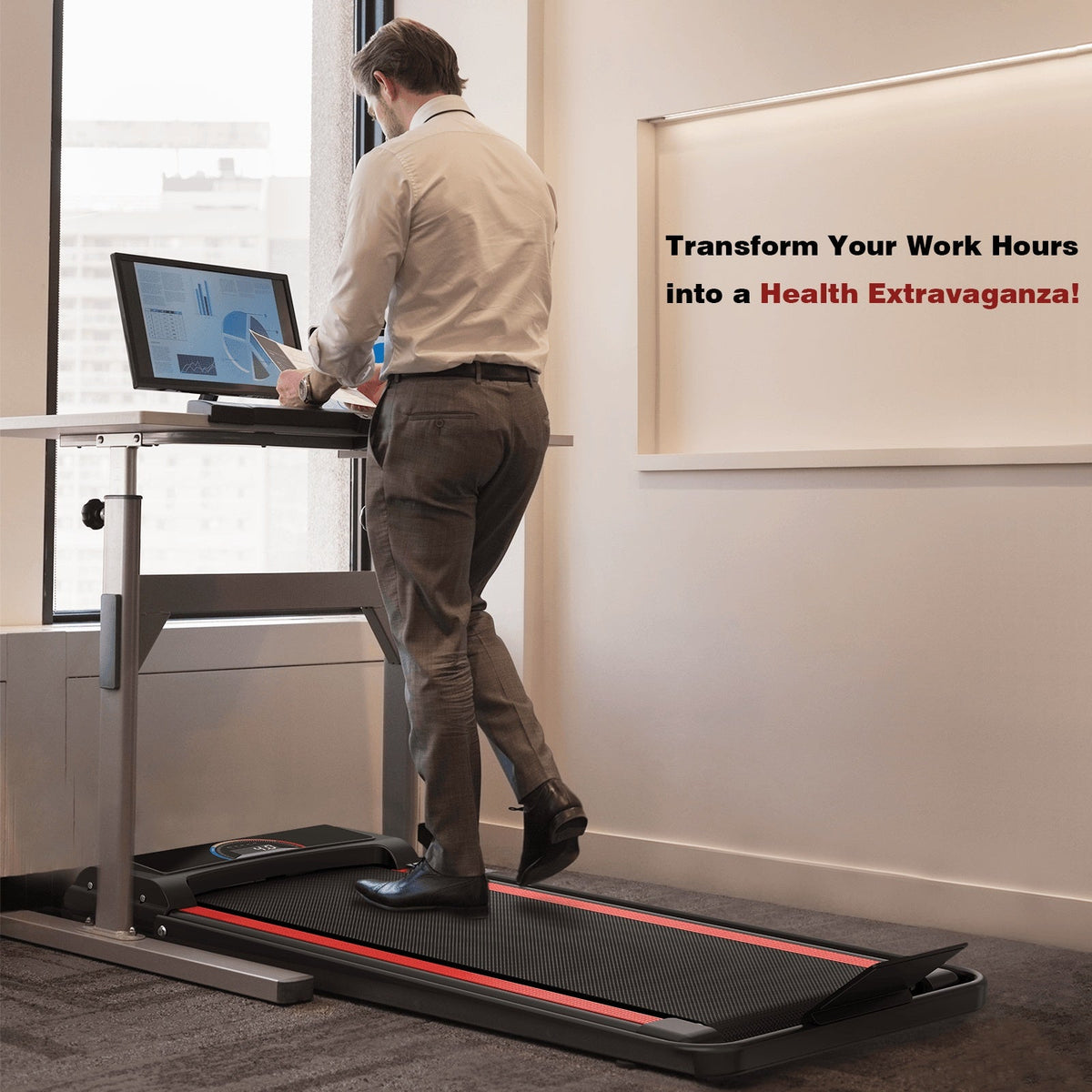 Folding Home Treadmill UpTrend Deals, compact walking & running machine with man on treadmill on Tampa Home & Garden Store