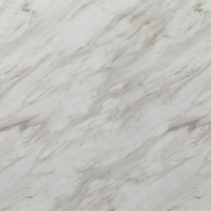 Sheena dining table top in white marble with gray veining on Tampa Home & Garden Store