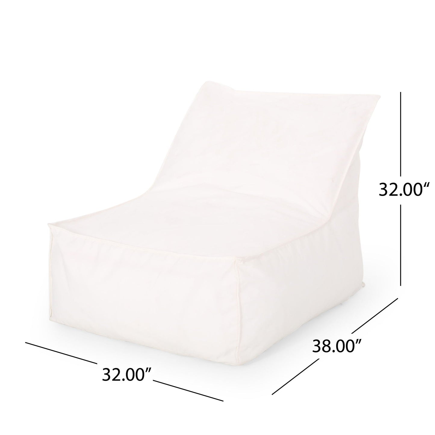 Ettie Water Resistant Fabric Bean Bag Chair