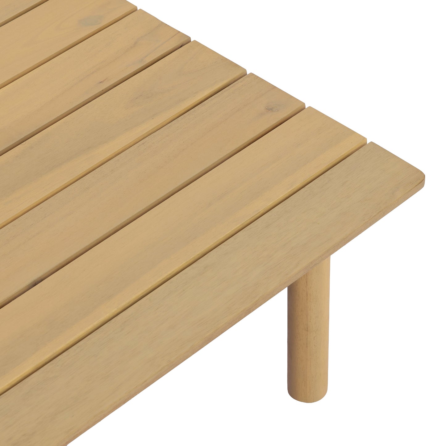 Acacia Wood and Outdoor Square Coffee Table