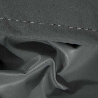 Shield Outdoor Loveseat Sofa Cover dark gray fabric close-up with stitching by HouseOfZazla on Tampa Home & Garden Store
