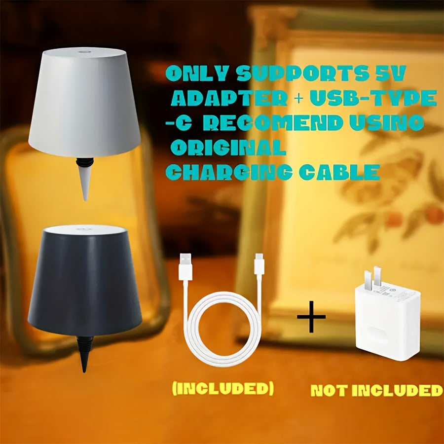 Wireless Bottle Lamp – Rechargeable 3-Color Dimmable Touch LED Light for Bars
