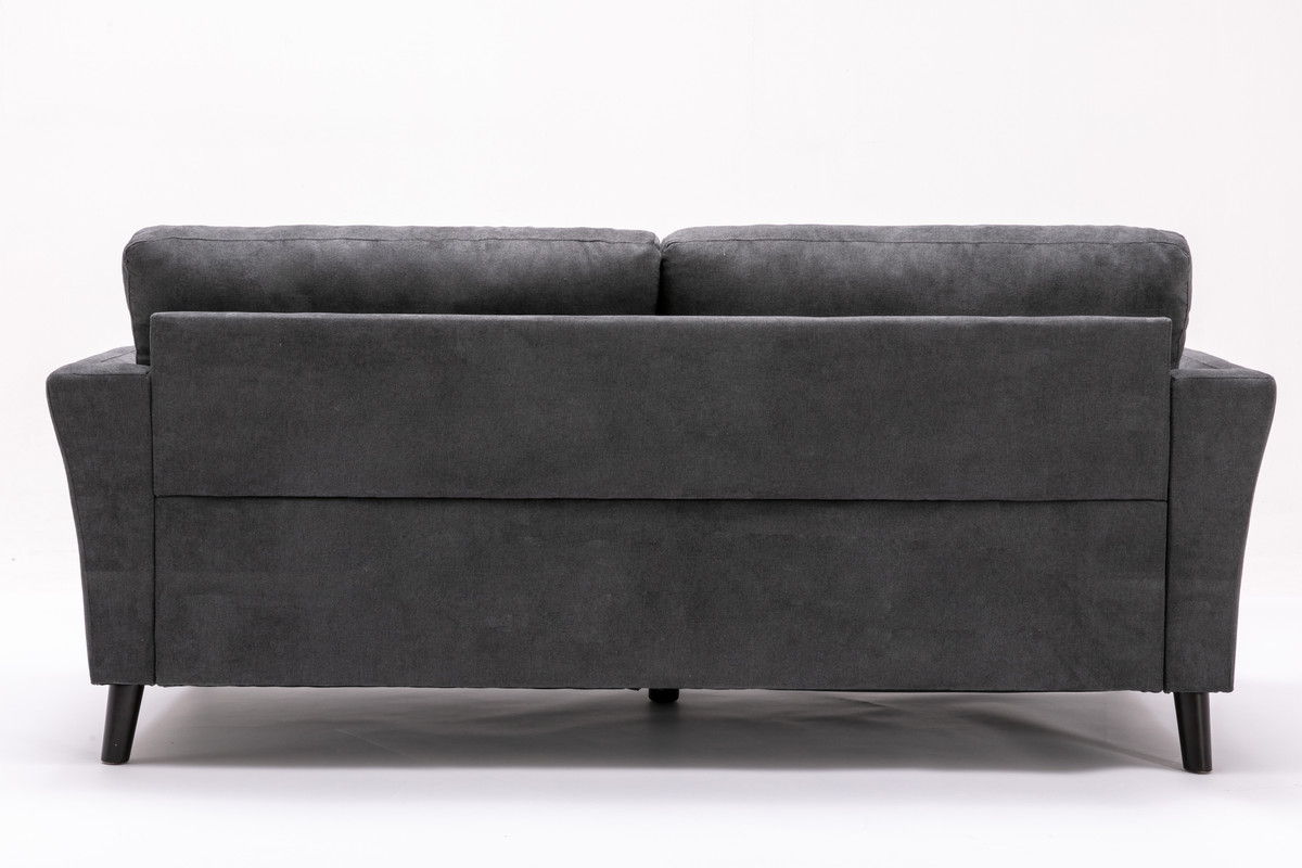 Damian Woven Fabric Sofa And Accent Pillows