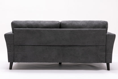 Damian Woven Fabric Sofa And Accent Pillows