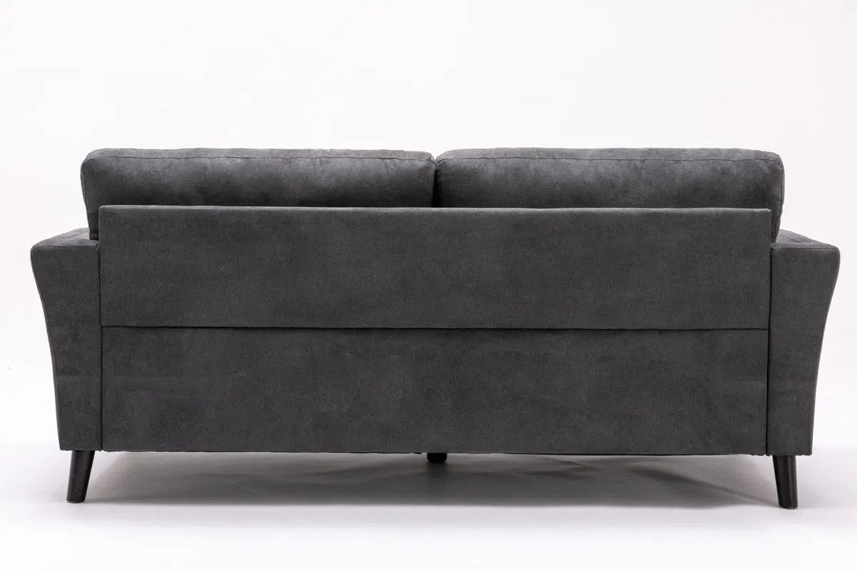 Damian Woven Fabric Sofa with Accent Pillows