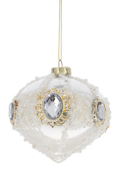 Ornement en verre bijou vintage élégant -