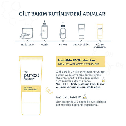 UV Protective Moisturizer SPF 50+ by The Purest Solutions, white tube with yellow label on Tampa Home & Garden Store