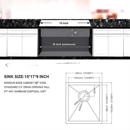 The Deep Single Bowl Undermount Stainless Sink