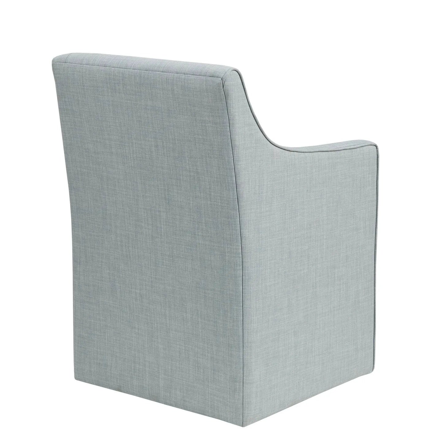 Traditional Skirted Dining Arm Chair by Unique Piece Furniture, light blue upholstery on Tampa Home & Garden Store