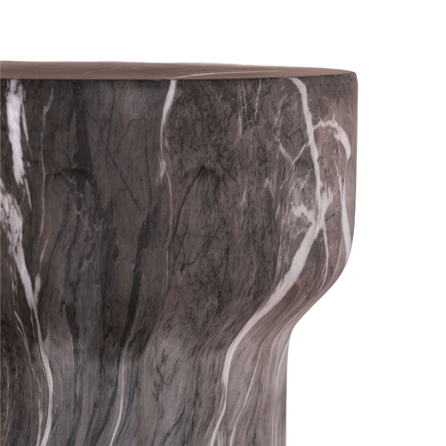 the Modern Geometric Outdoor Marble End Table