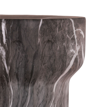 the Modern Geometric Outdoor Marble End Table