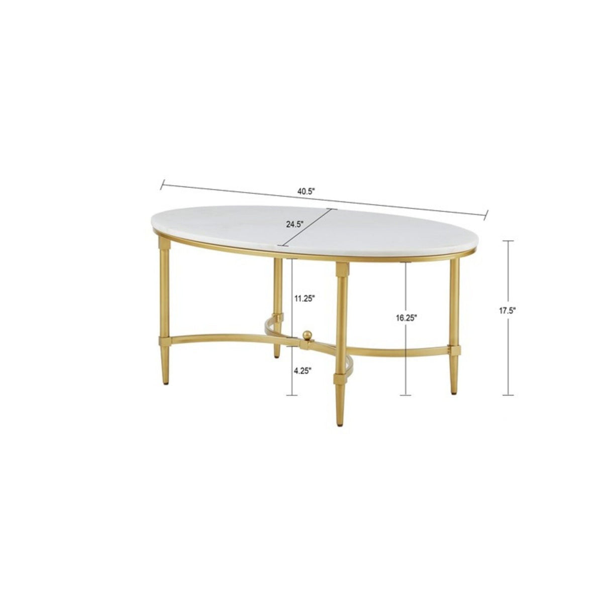 White marble coffee table with gold metal legs Bordeaux by HouseOfZazla on Tampa Home & Garden Store