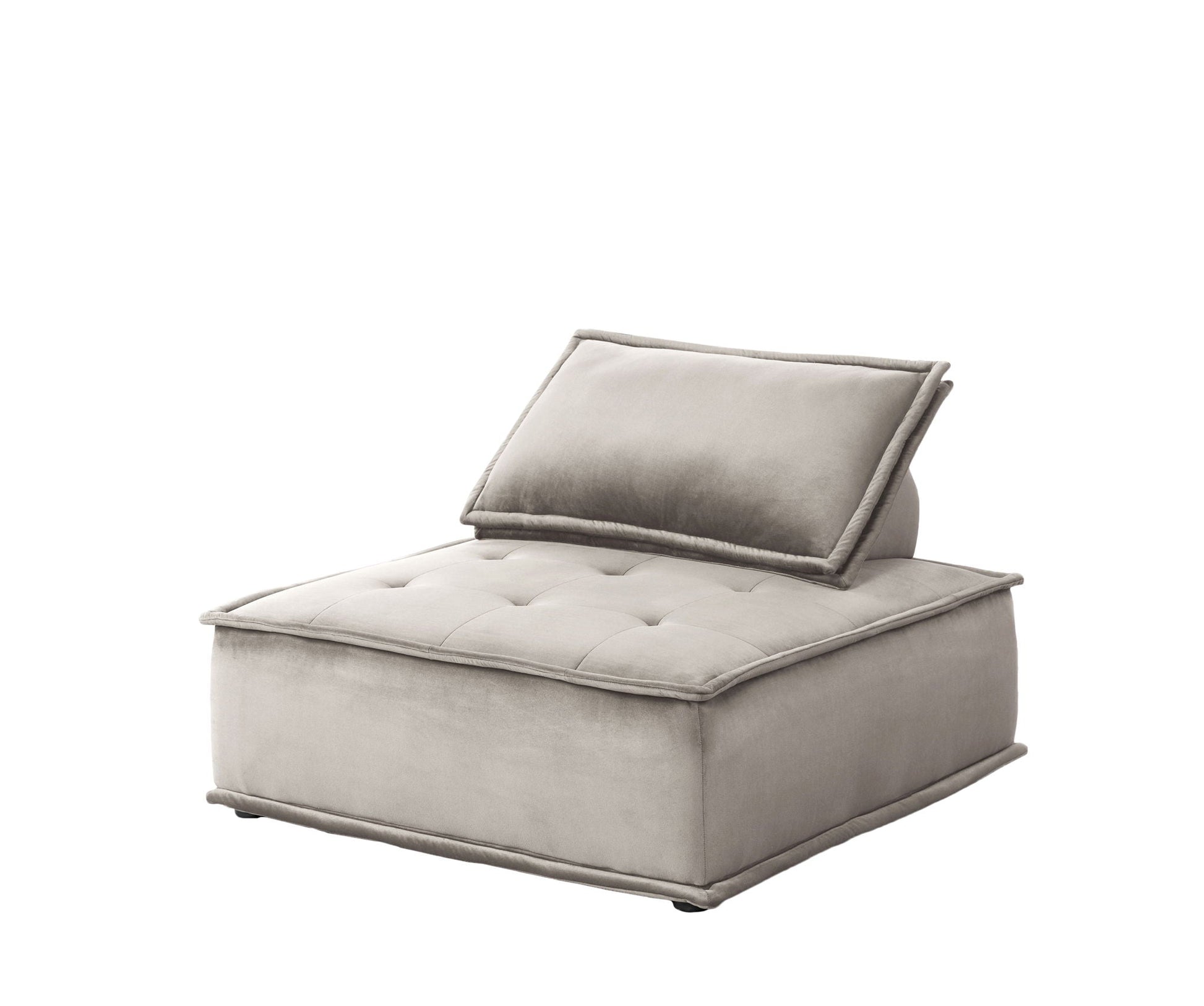 Anna Ottoman beige velvet by HouseOfZazla on Tampa Home & Garden Store