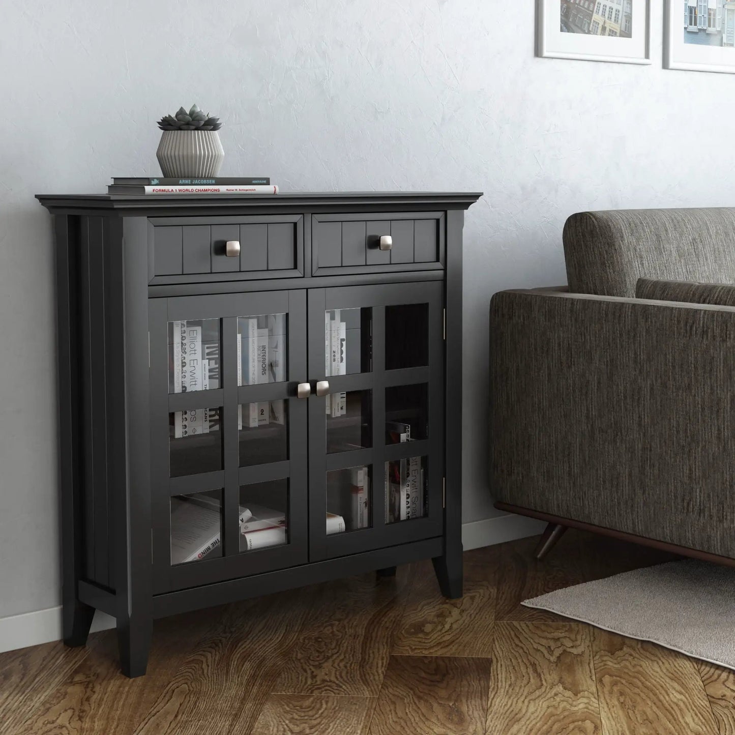 Acadian Handcrafted Entryway Storage Cabinet