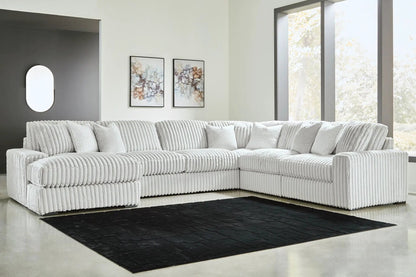 Stupendous Sectional white corded fabric L-shaped stationary sofa Unique Piece Furniture on Tampa Home & Garden Store