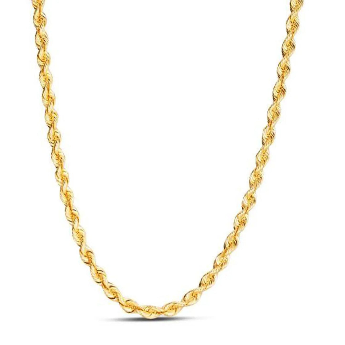 14k yellow gold light rope chain necklace, 4.30 mm, by Bids.com on Tampa Home & Garden Store