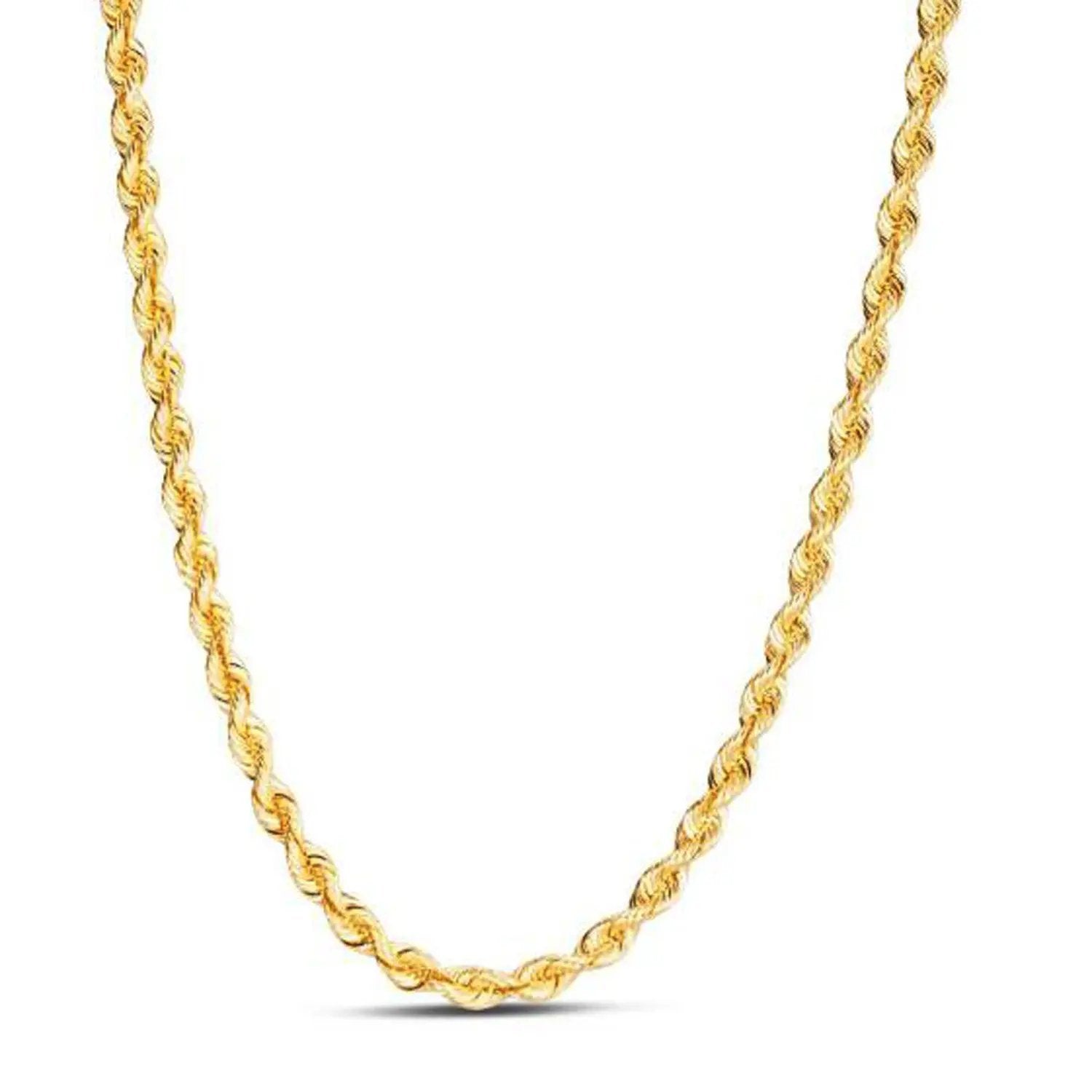 14k yellow gold light rope chain necklace, 4.30 mm, by Bids.com on Tampa Home & Garden Store