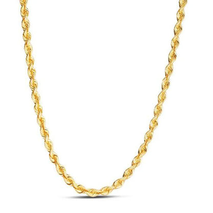 14k yellow gold light rope chain necklace, 4.30 mm, by Bids.com on Tampa Home & Garden Store