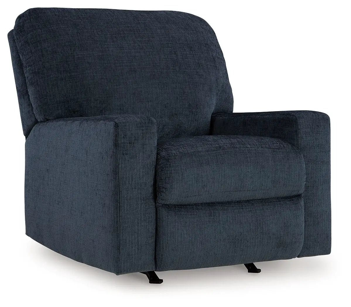 Aviemore Rocker Recliner in navy blue corduroy fabric by Unique Piece Furniture on Tampa Home & Garden Store