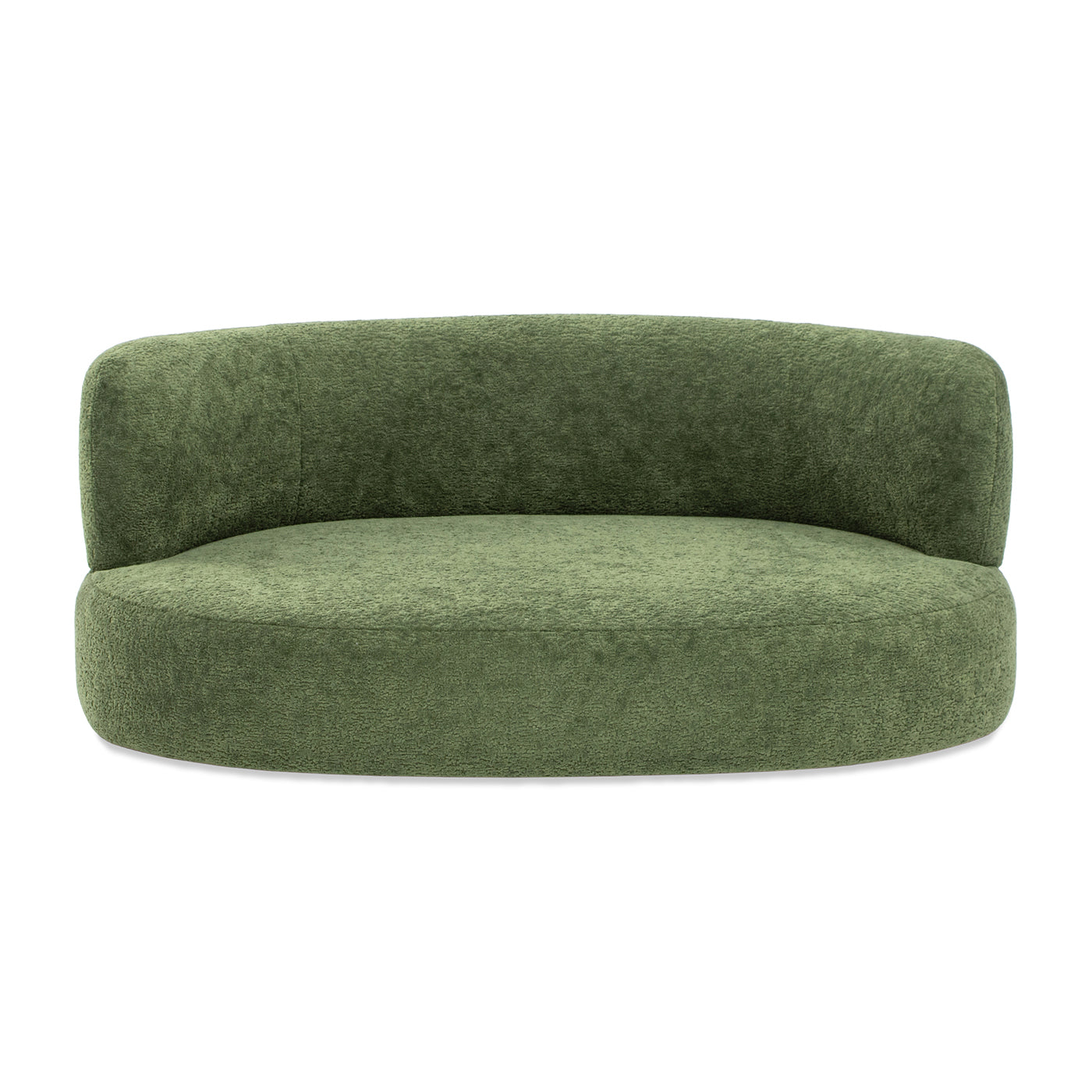 Shep 36' Curved Dog Sofa Bed Moss Green Fleeced Teddy by HouseOfZazla on Tampa Home & Garden Store