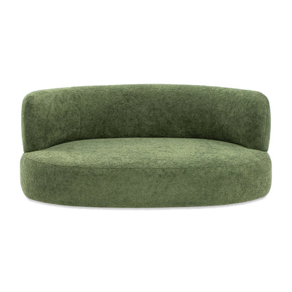 Shep 36' Curved Dog Sofa Bed Moss Green Fleeced Teddy by HouseOfZazla on Tampa Home & Garden Store