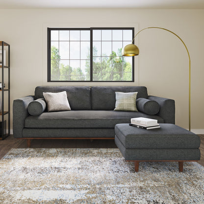 Morrison Brazilian Leather Sofa and Ottoman Set