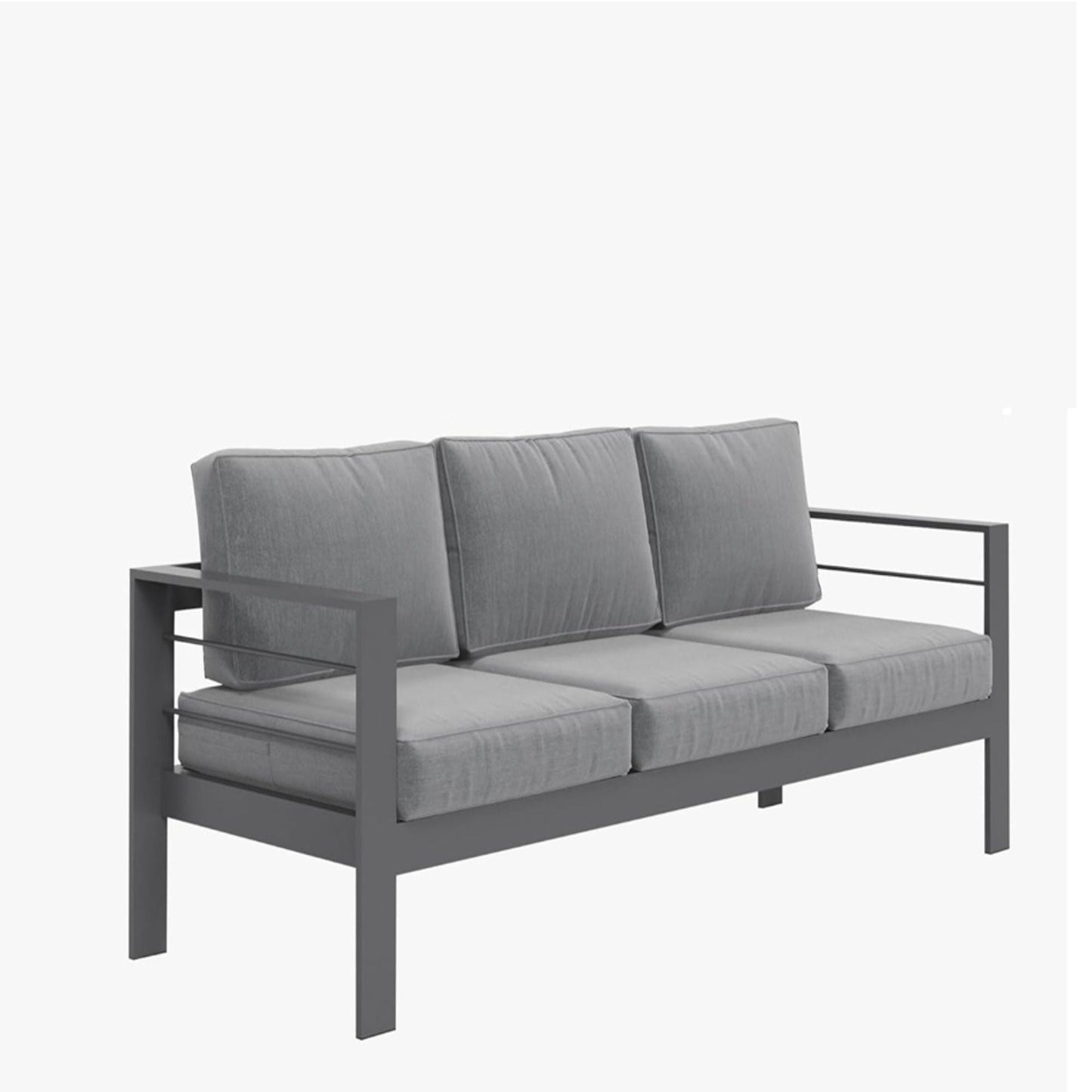 All Weather Patio Sofa and Plush Seat Cushions