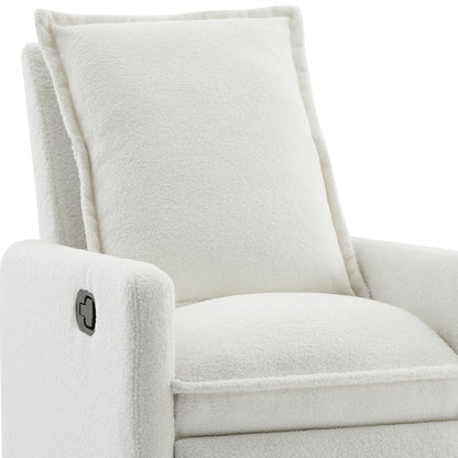 Cozy Swivel Glider Recliner Chair and Leg Rest