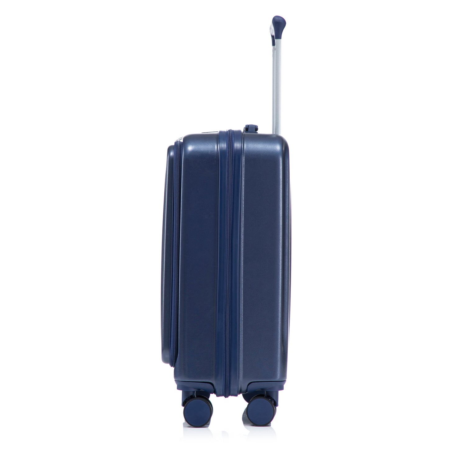 Luggage set navy blue ABS spinner with extendable handle and four wheels on Tampa Home & Garden Store
