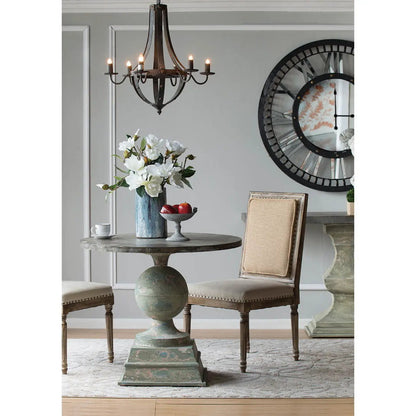 6-light black metal chandelier with adjustable chain for kitchen bulbs not included on Tampa Home & Garden Store