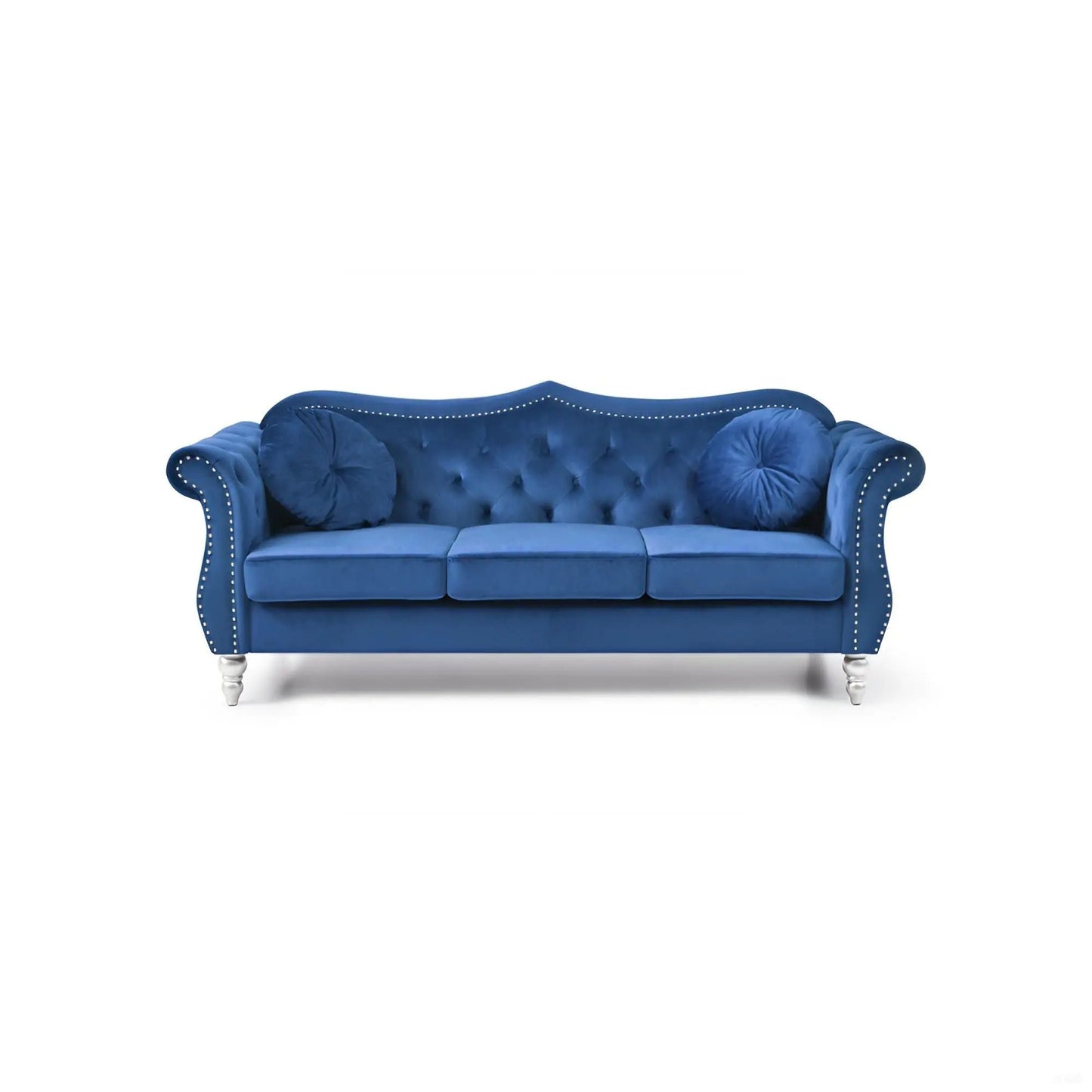 Hollywood Sofa with Glam Tufted Nailhead Trim