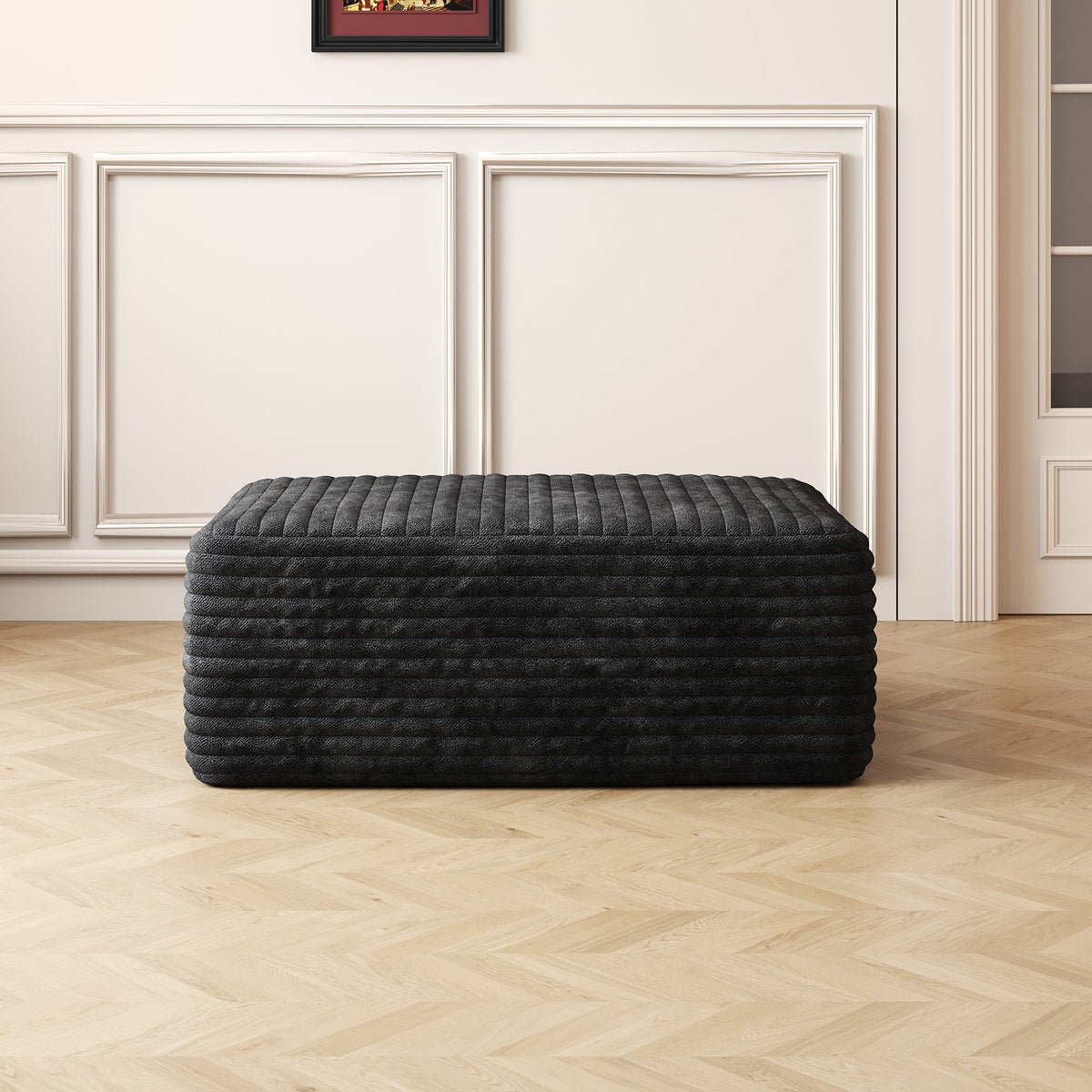 Stylish Corduroy Sofa Ottoman and Living Room