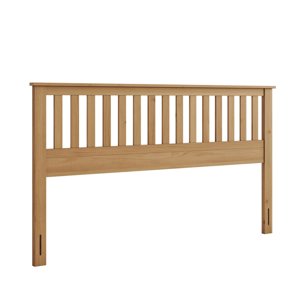 Light brown panel headboard with vertical slats in Mission style, Malinda by HouseOfZazla on Tampa Home & Garden Store