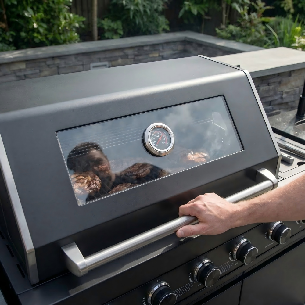 Outdoor Kitchen with 4 Burner Propane Gas Grill