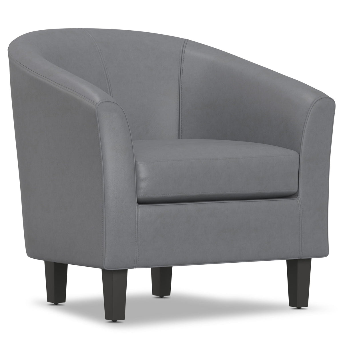 Transitional tub chair gray upholstery with solid dark legs by HouseOfZazla on Tampa Home & Garden Store