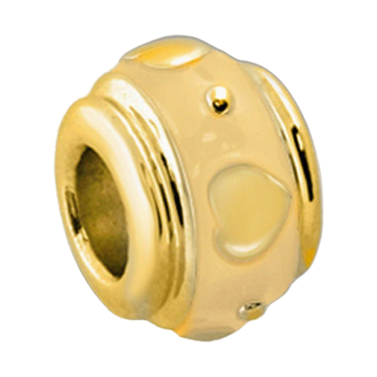 Gabriella Beads Heart charm gold-tone bead pendant Lauren G Adams Charms & Pendants on Tampa Home & Garden Store