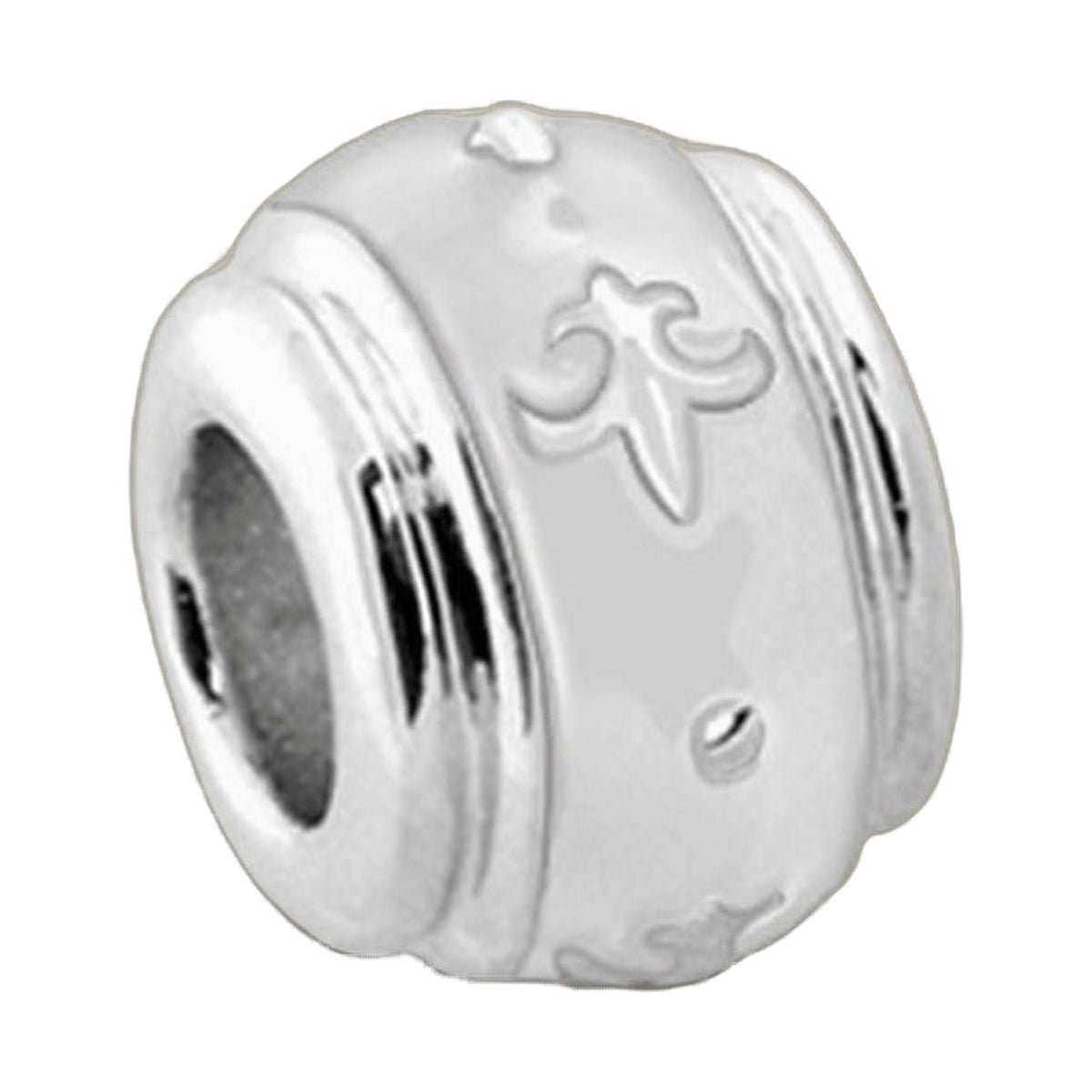 Gabriella Beads Fleur De Lis charm pendant silver tone by Lauren G Adams on Tampa Home & Garden Store