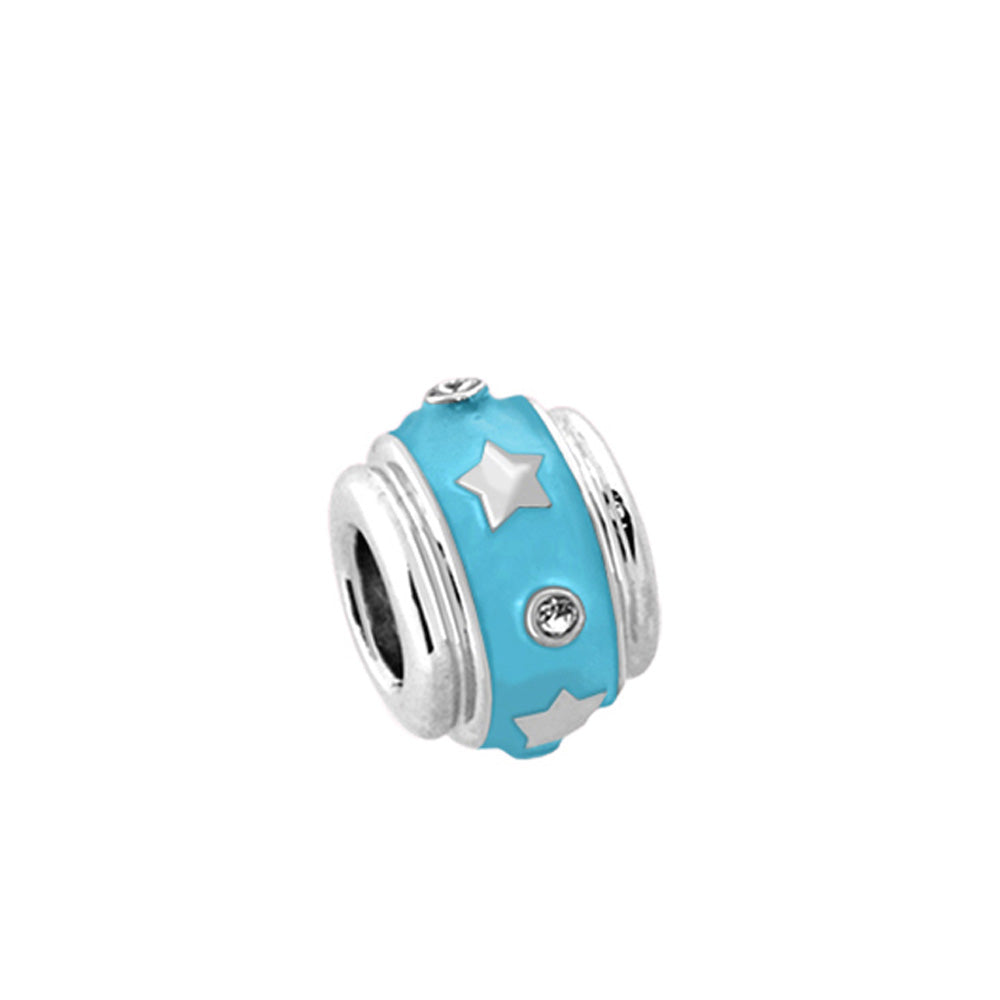 Gabriella Beads Stars turquoise enamel charm by Lauren G Adams star accents and crystal on Tampa Home & Garden Store