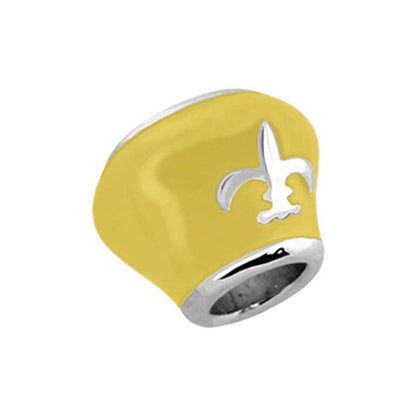 Gabriella Beads Fleur De Lis charm yellow enamel with silver fleur-de-lis Lauren G Adams on Tampa Home & Garden Store