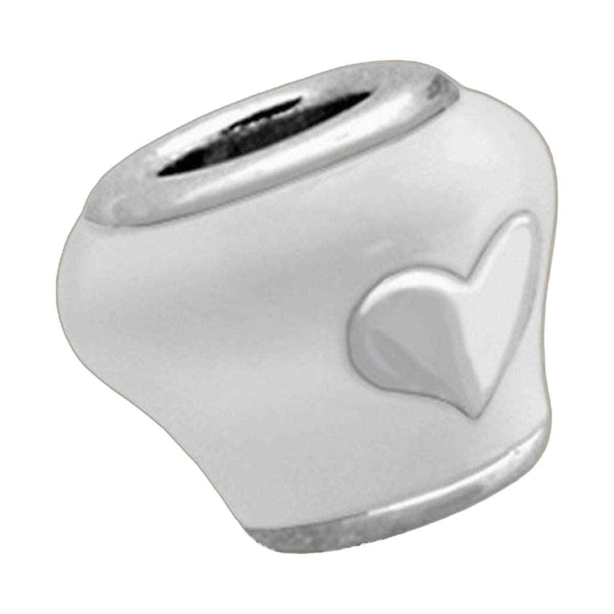 Gabriella Beads Heart charm bead in silver-tone metal by Lauren G Adams on Tampa Home & Garden Store