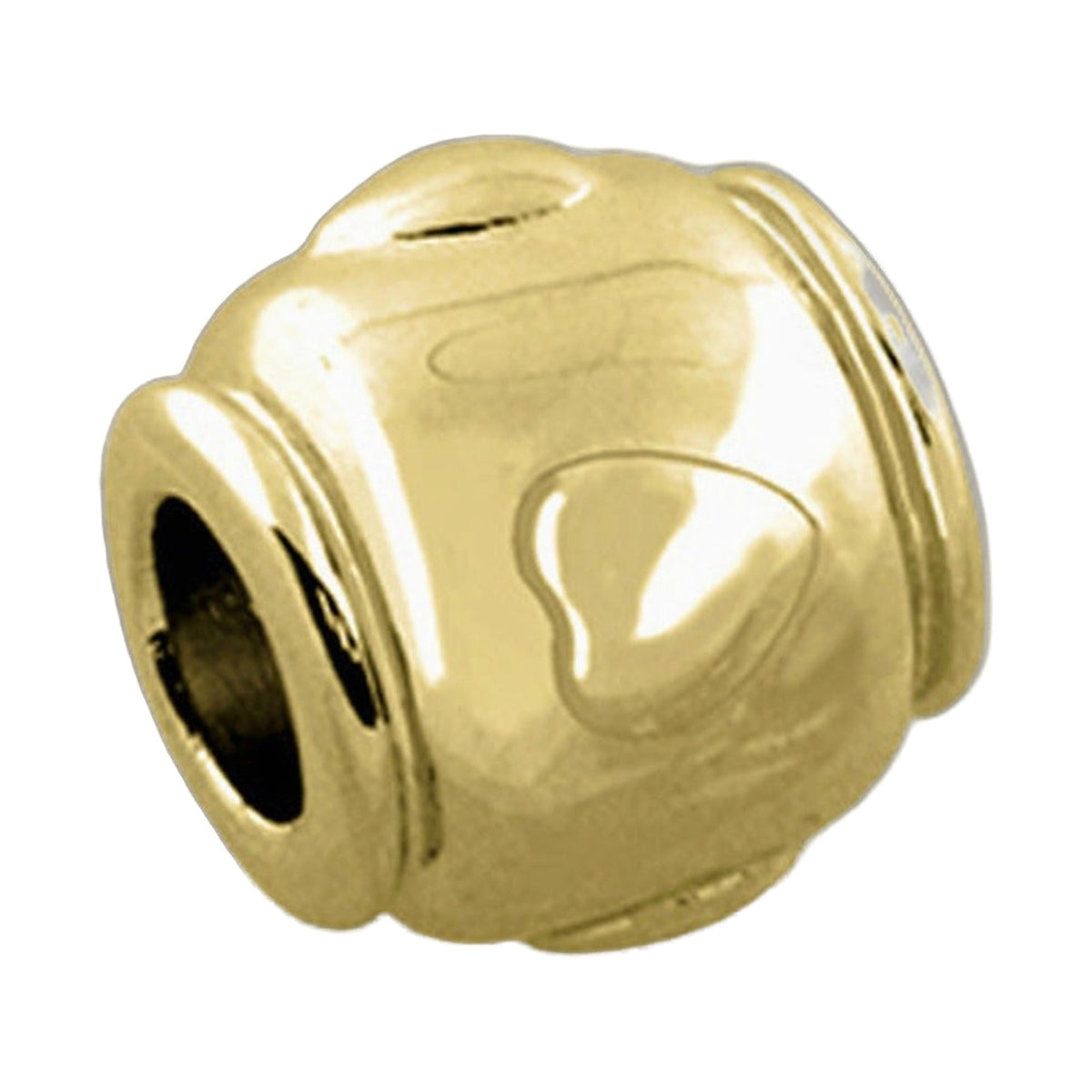 Gabriella Beads Heart charm by Lauren G Adams, gold-tone heart bead on Tampa Home & Garden Store