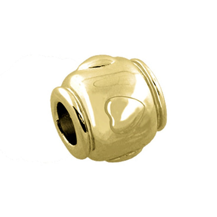 Gabriella Beads Heart charm bead gold-tone Lauren G Adams on Tampa Home & Garden Store